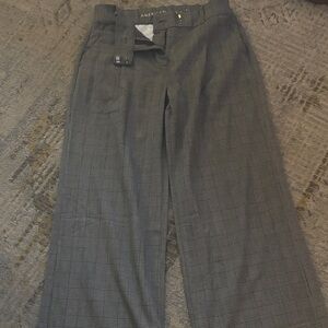 American Eagle Outfitters Charcoal Plaid Dress Pants